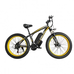 KT Mall Electric Mountain Bike KT Mall Electric Bicycle Aluminum Alloy Lithium Battery Beach Snowmobile Big Wheel Fat Tire Moped Commuter Fitness Exercise, Yellow
