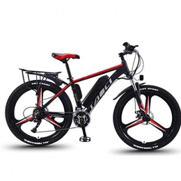 KT Mall Electric Mountain Bike KT Mall Magnesium Alloy Integrated Tire Electric Bike 26In Mountain E-Bike, 21Speed Variable Speed Electric Bicycle with Removable 13AH Lithium-Ion Battery for Men Women Adults, Red