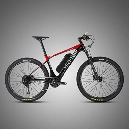 KUSAZ Electric Mountain Bike KUSAZ Electric mountain bike, 250W electric bike, equipped with detachable 36V / 13AH lithium ion battery, lockable front fork, for outdoor cycling travel exercise-Black wine red 36V13A_26 inch*17 inch