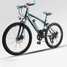 LAMTON Bike LAMTON Electric Bike, 26" Mountain Bike for Adult, All Terrain Bicycles, 30Km / H Safe Speed 100Km Endurance Detachable Lithium Ion Battery, Smart Ebike (Color : Blue A2)