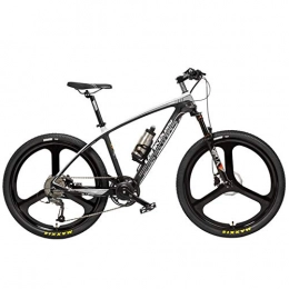 LANKELEISI Electric Mountain Bike LANKELEISI S600 26 Inch Power Assist E-bike 240W 36V Removable Battery Carbon Fiber Frame Hydraulic Disc Brake Torque Sensor Pedal Assist Mountain Bike (Black White, 6.8Ah)