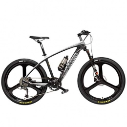 LANKELEISI Bike LANKELEISI S600 26 Inch Power Assist E-bike 400W 36V Removable Battery Carbon Fiber Frame Hydraulic Disc Brake Torque Sensor Pedal Assist Mountain Bike (Black White, 6.8Ah + 1 Spare Battery)