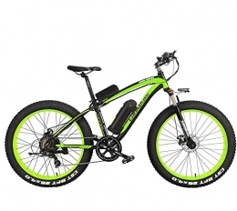 YUESUO Electric Mountain Bike LANKELEISI XF4000 Electric bicycle, adult electric bicycle with 1000W brushless motor, 26”Fat tire electric bicycle, 48V 16AH Removable lithium battery with anti-theft device(Green, Spare Battery)