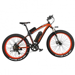 Brogtorl Bike LANKELEISI XF4000 Electric Bike 500W / 1000W 7-speed Fat Tire Mountain Bike Adult Full Suspension Hydraulic Disc Brake, Lithium Battery 16Ah (Black red, 1000W)