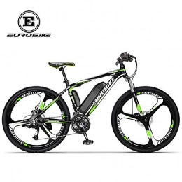 LCPP Electric Mountain Bike LCPP Lithium Electric Bicycle 27-Speed Adult Electric Bicycle 36V500W Brushless Tooth Motor, Green, 36V / 8AH / 40KM