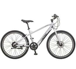 Lectro Electric Mountain Bike Lectro Adventurer 26” Wheel Electric Bike Silver, Mountain Bike, eBike, Super Lightweight Electric Bike for Adults, Unisex Electric Bike 36V, 7Ah Battery, 15.5mph Commuter Bike, Disk Brakes