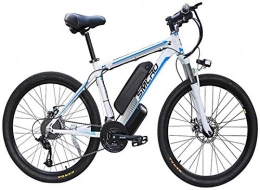 Leifeng Tower Electric Mountain Bike Leifeng Tower High-speed 26 inch Electric Mountain Bikes, 48V / 13A / 1000W lithium-ion battery Mountain Boost Bike Double Disc Brake Bicycle (Color : White)