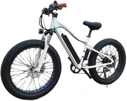 Leifeng Tower Bike Leifeng Tower High-speed Electric Bicycle Wide Fat Tire Variable Speed Lithium Battery Snowmobile Mountain Outdoor Sports Aluminum Alloy Car (Color : White, Size : 26x16)