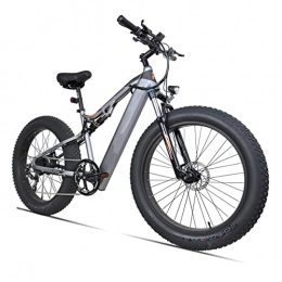 LIU Bike Liu Electric Bike for Adults 48V 750W 26 Inch Fat Tire Electric Mountain Bike Full Suspension 9 Speed Ebike