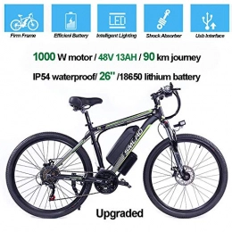 LLLKKK Electric Mountain Bike LLLKKK Electric Bicycles for Adults, Ip54 Waterproof 500W 1000W Aluminum Alloy Ebike Bicycle Removable 48V / 13Ah Lithium-Ion Battery Mountain Bike / Commute Ebike