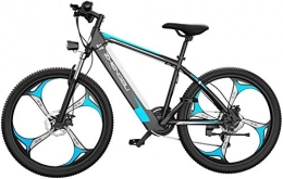 LRXG Electric Mountain Bike LRXG Electric Hardtail Mountain Bikes 26 Inch, Mountain Bike For Adult 400W Electric Bicycle With 48V 10Ah Lithium Battery, Commute Ebike With 27 Speed Gear Hybrid Bikes(Color:Blue)