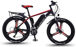 LRXG Electric Mountain Bike LRXG Electric Mountain Bike 26" 350W 36V 10AhHybrid Bikes Rear Rack Removable Lithium Battery Beach Snow Bicycle Moped Electric Bike Powerful Motor Aluminum Frame(Color:Red)