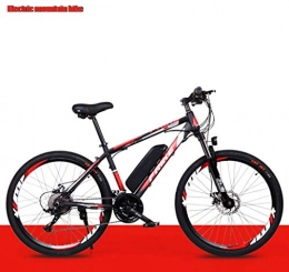 LUO Electric Mountain Bike LUO Beach Snow Bicycle, Adult 26Inch Mountain Bike, 21 Speed Bicycle, City Road Bikes, 36V 10Ah Lithium Battery, A, a