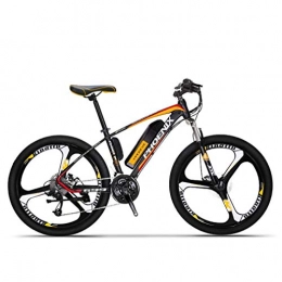 LUO Bike LUO Bike, Adult Electric Mountain Bike, 250W Snow Bikes, Removable 36V 10Ah Lithium Battery for, 27 Speed Electric Bicycle, 26 inch Magnesium Alloy Integrated Wheels, Orange