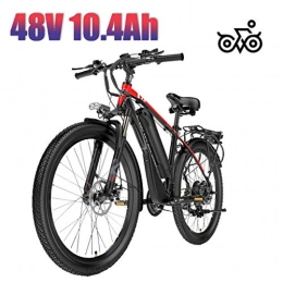 LYRWISHLY Electric Mountain Bike LYRWISHLY Mens Mountain Bike, Aluminum Alloy Ebikes Bicycles All Terrain, 26" 36V 350W Removable Lithium-Ion Battery Bicycle Ebike, For Outdoor Cycling Travel Work Out (Color : Red)