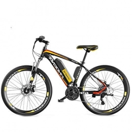 LZMXMYS Electric Mountain Bike LZMXMYS electric bike, 26'' Electric Mountain Bike With Removable Large Capacity Lithium-Ion Battery (36V 250W), Electric Bike 27 Speed Gear For Outdoor Cycling Travel Work Out (Color : Yellow)