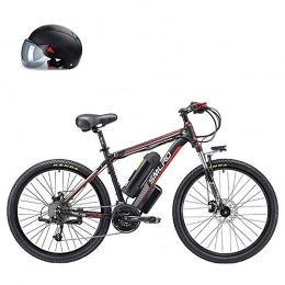 LZMXMYS Electric Mountain Bike LZMXMYS electric bike, 26'' Folding Electric Mountain Bike, Electric Bike with 48V Lithium-Ion Battery, Premium Full Suspension And 27 Speed Gears, 500W Motor (Color : Black, Size : 10AH)