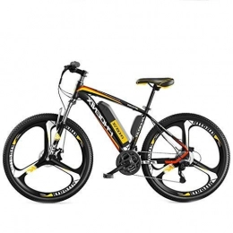 LZMXMYS Electric Mountain Bike LZMXMYS electric bike, Electric Bikes For Adult, Mens Mountain Bike, High Steel Carbon Ebikes Bicycles All Terrain, 26" 36V 250W Removable Lithium-Ion Battery Bicycle Ebike (Color : Yellow)