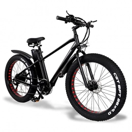 AWJ Electric Mountain Bike Mens 26" Fat Tire Mountain Electric Bike 500W 48V 21 Speed Aluminum Frame Dual Lithium Battery Adults Electric Bicycle
