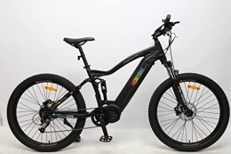 MERKYBIKES SPEED PEDELEC Electric Mountain Bike MerkyBikes M9 Electric Mountain Bike for Adults - E Bikes for Men & Women, 27.5” / 48V / 17.5AH Lithium Battery, Shimano Altus 9 Speed Gears - Off Road Dirt Ebike / Bicycle Throttle & Pedal Assist - Black