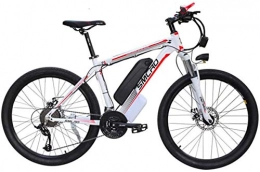 min min Bike min min Bike, 26'' Electric Mountain Bike, 1000W Ebike with Removable 48V 15AH Battery 27 Speed Gear Professional Outdoor Cycling Electric Bicycle (Color : White) (Color : Red)