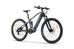 Moma Bikes Electric Mountain Bike Moma Bikes, EMTB 29, Aluminum, 24 Speeds, Full Suspension & Hydraulic Disc Brakes & Integrated Bat. Ion Lithium 48V 13Ah