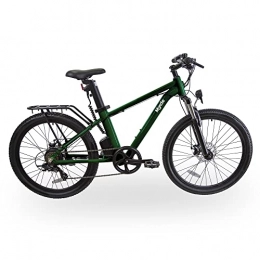 Mycle Climber Electric Mountain Bike with Removable LG12.8Ah Battery | Shimano 250W Motor | 70km Range | 5 Power Levels & Microshift 7 Speed Gears | 26” Tyres | LCD Display (Greenwich Green)