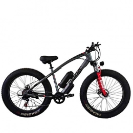 N / A Electric Mountain Bike N / A Mall Electric Bicycle Lithium Battery Fat Tires Instead of Mountain Bike Adult Wide Tires Boost Cross-Country Snow, Gray, Gray