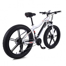 NYPB Bike NYPB Electric Bike, 26 Inch Electric Bike Motor 350W, 36V 10Ah Rechargeable Lithium Battery Seat Adjustable with LCD Display 3 Modes Sports Outdoor Travel Work, white B, Left mounted