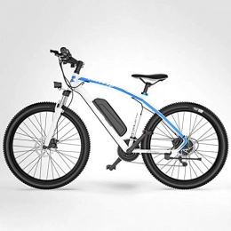 NYPB Electric Mountain Bike NYPB Electric Mountain Bike, 26 Inch Electric Bike with 250W Motor 10.4Ah / 48V Li-ion Battery with LCD Display LED Headlights and 3 Modes Travel Work Out And Commuting, Blue white, 48V 10.4AH