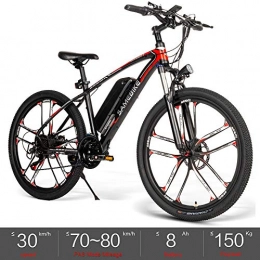 OUXI Electric Mountain Bike OUXI MY-SM26 Mountain Bike, Electric City Bike Fat Tire 3 Modes Shimano 21 Speed with 48V 350W 8Ah Lithium-ion battery Bicycle Suitable for Men Women Adults