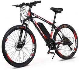 PARTAS Bike PARTAS Sightseeing / Commuting Tool - Electric Mountain Bike, 26-inch Electric Bike-all Terrain-equipped With 36v / 10ah Lithium Battery-high Carbon Steel Frame-disc Brake-27 Speed Shift (Color : Red)