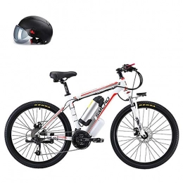 Pc-Glq Bike Pc-Glq 26'' Folding Electric Mountain Bike, Electric Bike with 48V Lithium-Ion Battery, Premium Full Suspension And 27 Speed Gears, 500W Motor, White, 10AH