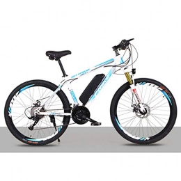 Pc-Hxl Electric Mountain Bike, 250W Ebike 26'' Electric Bicycle with Removable 36V 8AH Lithium Battery, Professional 21 Speed Gears,White