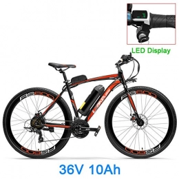 PHASFBJ Electric Mountain Bike PHASFBJ Electric Mountain Bike, 26 inch Wheel Electric Bike 36V 20Ah 300W Electric Bicycle for Adults 700C Road Bicycle Both Disc Brake 21 Speed Shifter City Bike, Red, 15ah