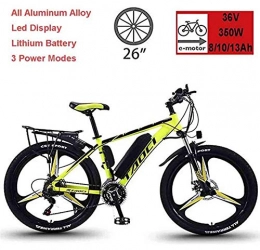 Ping Electric Mountain Bike PING Electric Bikes for Adult, Mens Mountain Bike, Magnesium Alloy Ebikes Bicycles All Terrain, 26" 36V 350W Removable Lithium-Ion Battery Bicycle Ebike, for Outdoor Cycling Travel Work Out