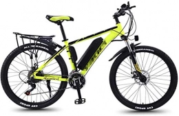 PIAOLING Electric Mountain Bike Profession 26'' Electric Mountain Bike for Adults, 30 Speed Gear MTB Ebikes And Three Working Modes, All Terrain Commute Fat Tire Ebike for Men Women Ladies Inventory clearance ( Color : Yellow )