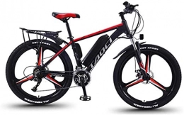 PIAOLING Electric Mountain Bike Profession Fat Tire Electric Mountain Bike for Adults, Lightweight Magnesium Alloy Ebikes Bicycles All Terrain 350W 36V 8AH Commute Ebike for Mens, 26 Inch Wheels Inventory clearance ( Color : Red )