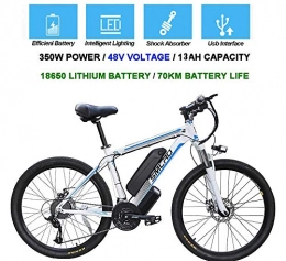 QDWRF Electric Mountain Bike QDWRF Electric Mountain Bike 26"E-Men's Bike for Adults, 350W Aluminum Alloy Ebike Removable Bikes 48V 13Ah Lithium-ION Rechargeable Electric, 21 Speeds, Up to 35km / H C