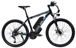 Qinmo Electric Mountain Bike Qinmo Electric bicycle, 26" Electric Bike for Adults, Ebike with 1000W Motor 48V 15AH Lithium Battery Professional 27 Speed Gear Mountain Bike for Outdoor Cycling (Color : Blue)