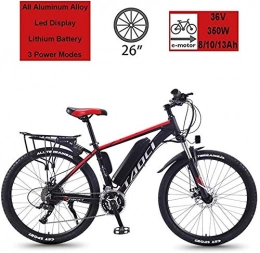 Qinmo Electric Mountain Bike Qinmo Electric bicycle, 26" Electric Mountain Bikes, Adults Electric Bicycle / Commute Ebike with 350W Motor, 36V 8 / 10Ah / 13Ah Lithium Battery, Professional 21 Speed Transmission Gears