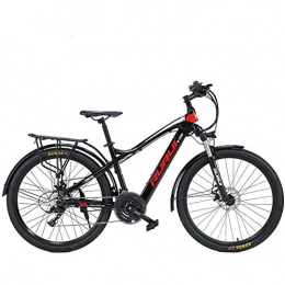 Qsfdhifdr Electric Mountain Bike Qsfdhifdr Stealth lithium battery electric bicycle, electric assisted mountain bike male shift long distance off-road bicycle-red_48V