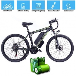 QYL Electric Mountain Bike QYL Upgraded Electric Mountain Bike, 48V / 10Ah Lithium-Ion Battery Removable Aluminum Alloy Pedal for Outdoor Cycling Travel Work Out, A