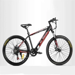 RDJM Electric Mountain Bike RDJM Ebikes, 26 in Electric Bikes Double Disc Brake Shock Absorber, 48V / 9.6Ah Invisible Lithium Battery Mountain Bike LED Display Outdoor Cycling Travel Work Out (Color : Black)