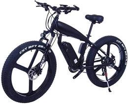 RDJM Electric Mountain Bike RDJM Ebikes, 26inch Fat Tire Electric Bike 48V 10Ah / 15Ah Large Capacity Lithium Battery City Adult E-Bikes 21 / 24 / 27 / 30 Speeds Electric Mountain Bicycle (Color : 15ah, Size : Gold)