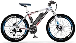 RDJM Bike RDJM Ebikes, 27 Speeds Mountain Bike, 26 Inch Tire E-Bike Beach Cruiser Mens Sports Mountain Bike, 36V 250W Lithium Battery, Double Disc Brakes Bike (Color : Blue)