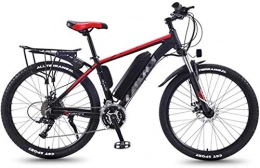 RDJM Electric Mountain Bike RDJM Ebikes 36V 350W Electric Bike for Adult, Mens Mountain Bicycle 26Inch Fat Tire E-Bike, Magnesium Alloy Ebikes Bicycles All Terrain, with 3 Riding Modes, for Outdoor Cycling Travel (Color : Red)