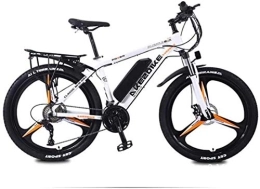 RDJM Electric Mountain Bike RDJM Ebikes, Adult Electric Mountain Bike, 36V Lithium Battery 27 Speed Electric Bicycle, High-Strength Aluminum Alloy Frame, 26 Inch Magnesium Alloy Wheels (Color : A, Size : 50KM)