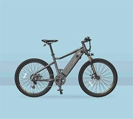 RDJM Electric Mountain Bike RDJM Ebikes, Adult Electric Mountain Bike, 7 speed 250W Snow Bikes, With HD LCD Waterproof Meter / 48V 10AH Lithium Battery Electric Bicycle, 26 Inch Wheels (Color : Grey)