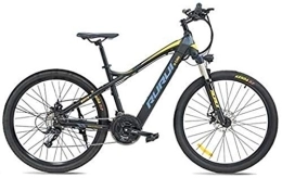 RDJM Electric Mountain Bike RDJM Ebikes, Adult ForElectric Bikes, Aluminum Alloy Ebikes Bicycles all Terrain, 27.5" 48V 17Ah Removable Lithium-Ion Battery Mountain Ebike For Mens (Color : Blue)